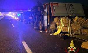 vigili del fuoco incidente autostrada a