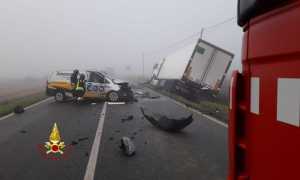 vigili del fuoco incidente camion